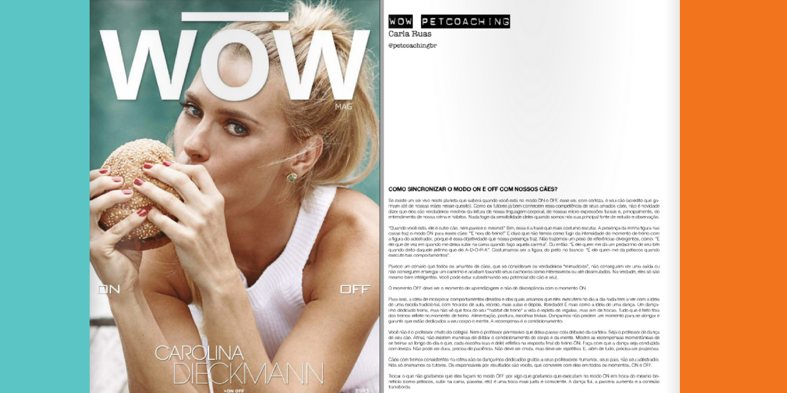 Coluna#5 WOW PetCoaching: Como sincronizar o modo ON e OFF com nossos cães? Lambeijos, Carla Ruas - Coluna#5 WOW PetCoaching: Como sincronizar o modo ON e OFF com nossos cães?